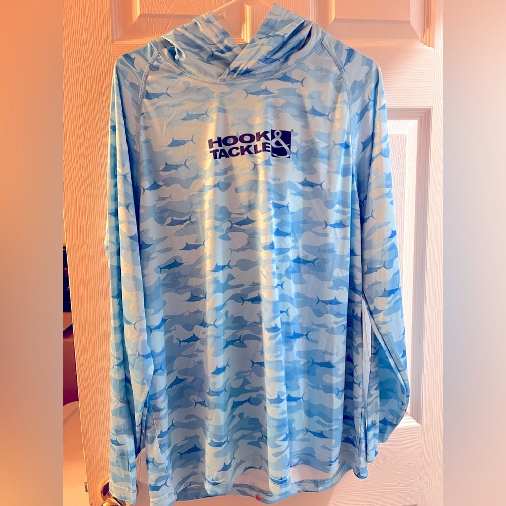 Hook and Tackle Long Sleeve Hoodie NWT